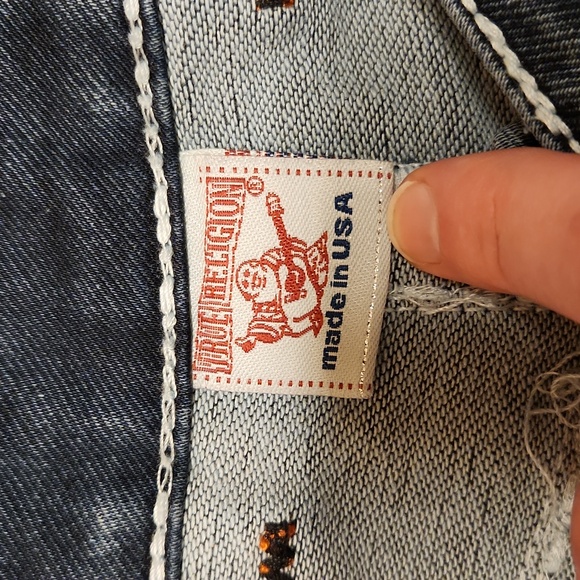 True Religion Straight Leg Acid Washed Jeans - Picture 8 of 16